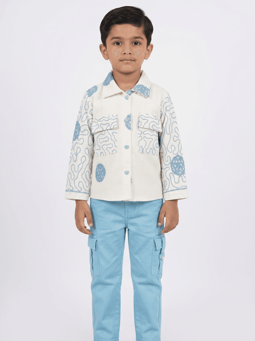White shirt pant set