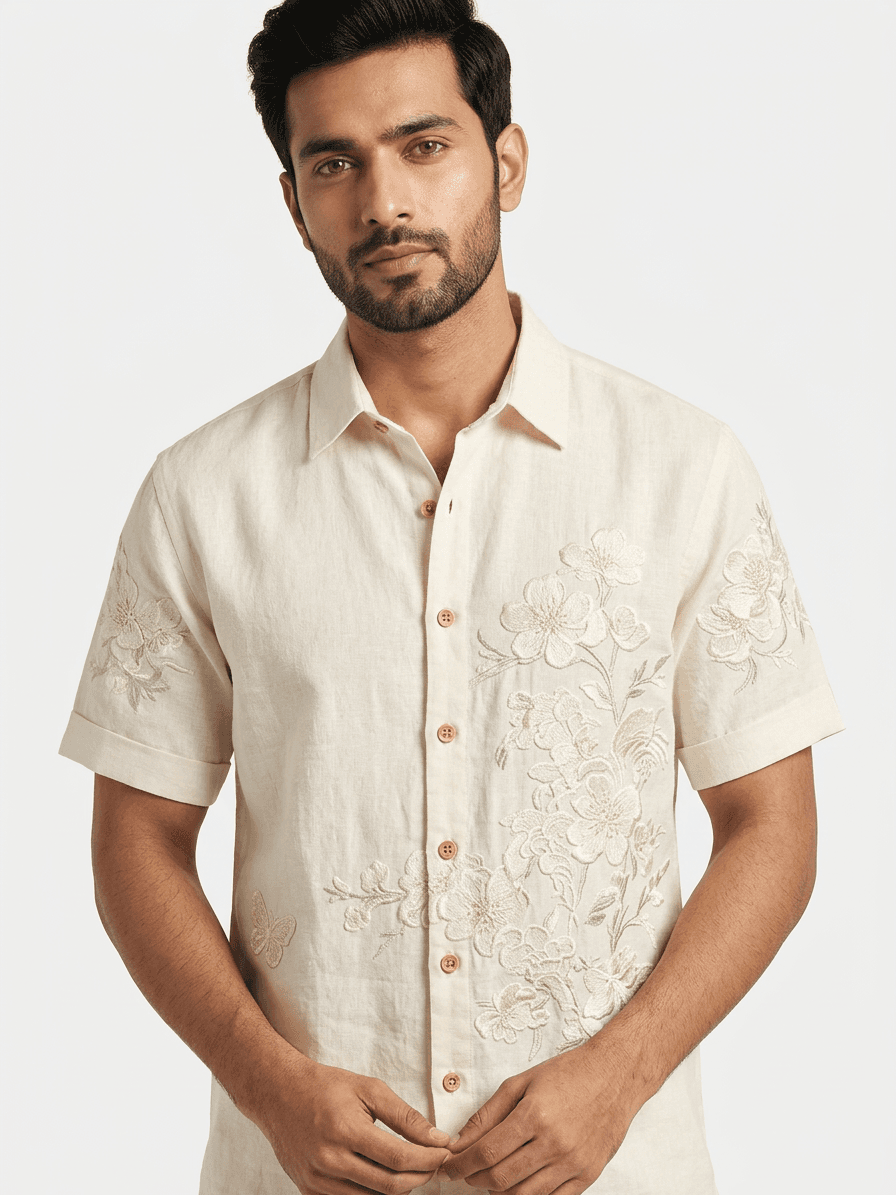 Men white shirt